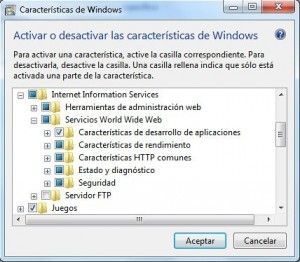 Instalar IIS (Internet Information Services) en Windows 7