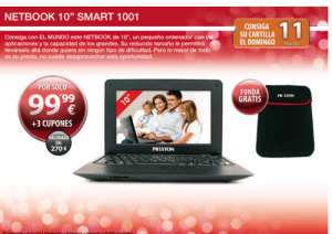 Netbook Prixton de 10,1 pulgadas en promoción con El Mundo