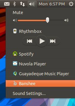 Cómo eliminar reproductores de música del menú de sonido de Ubuntu