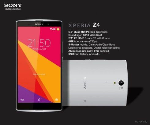 Cubierta del Sony Xperia Z4 confirma su diseño