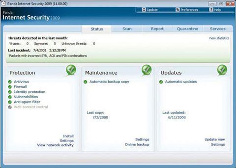 Descarga Panda Internet Security 2009 con licencia gratuita de 3 meses