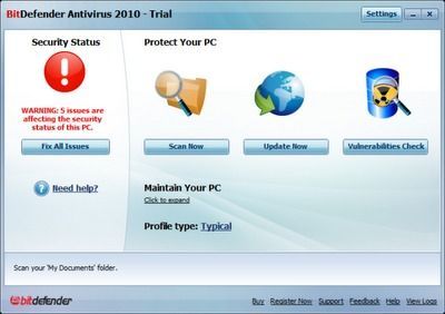 BitDefender Antivirus 2010 para Windows 7