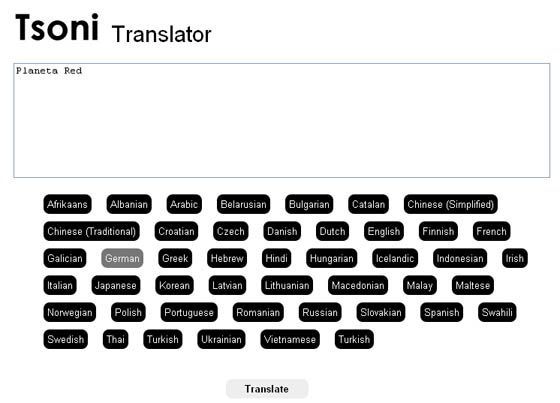 Tsoni, un nuevo servicio de tradución Online