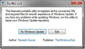 Fix WU, arreglar los problemas de Windows Update