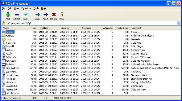 Fig.02: 7-Zip is used as archiver