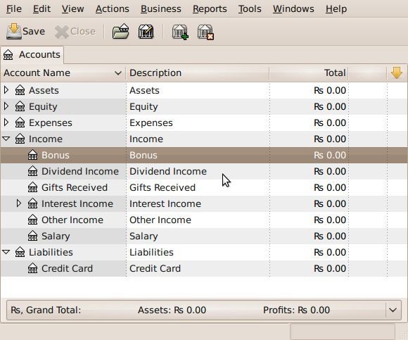 Fig.08: GnuCash is used for financial management / accounting