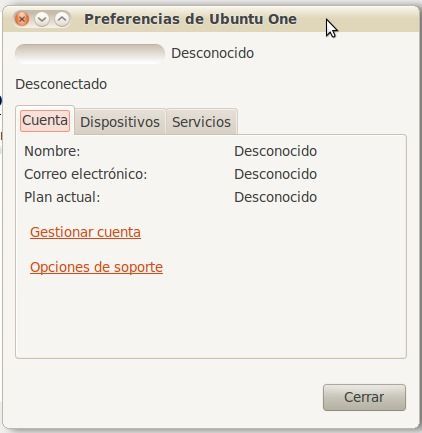 Preferencias de Ubuntu One