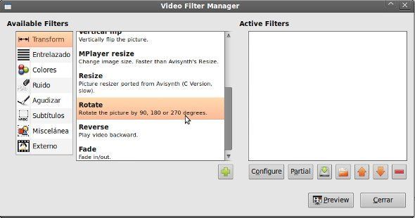 Rotar video en Ubuntu