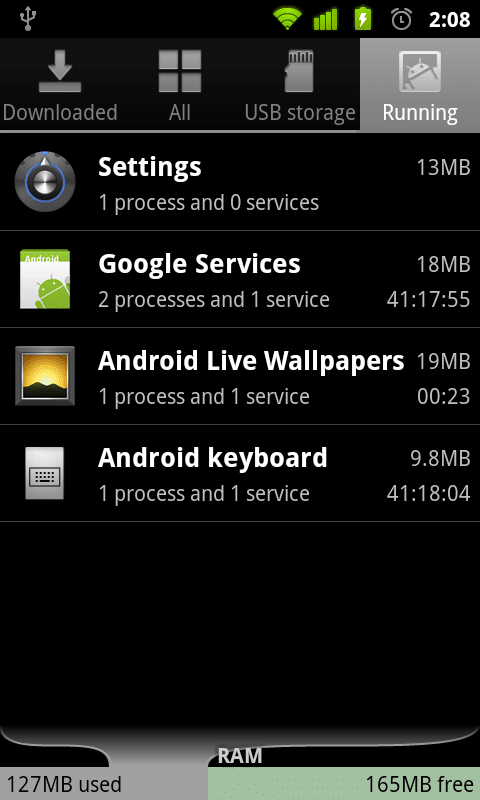 Android 2.3 power