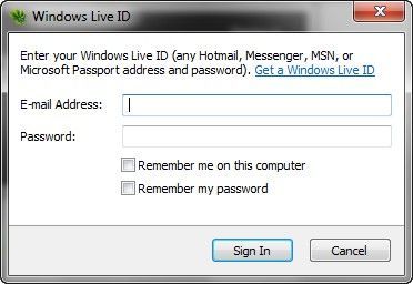 Datos Windows Live ID
