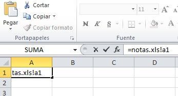 Crear un enlace al archivo corrupto en Microsoft Excel