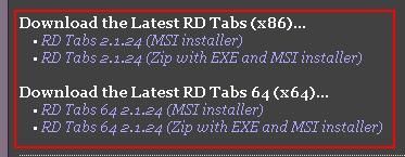 RD Tabs Download