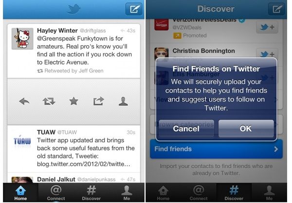 Twitter para Android e iPhone fue actualizado