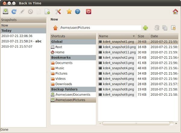 Back In Time para Linux