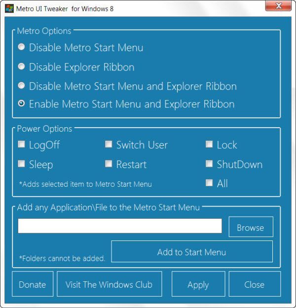 Metro UI Tweaker, herramienta para personalizar Windows 8