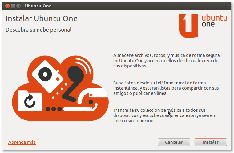 Instalación de Ubuntu One