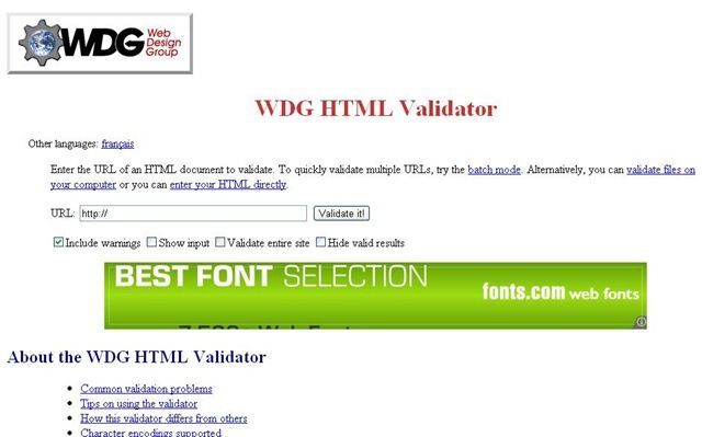 Validador WDG HTML