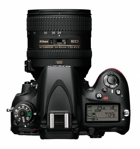 Nikon D600 vista superior