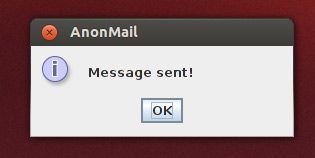 Alerta de mensaje enviado, AnonMail