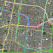 Vista satelital con transporte publico y trafico