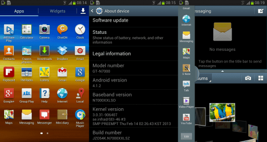 Android 4.1.2 jelly bean Galaxy Note
