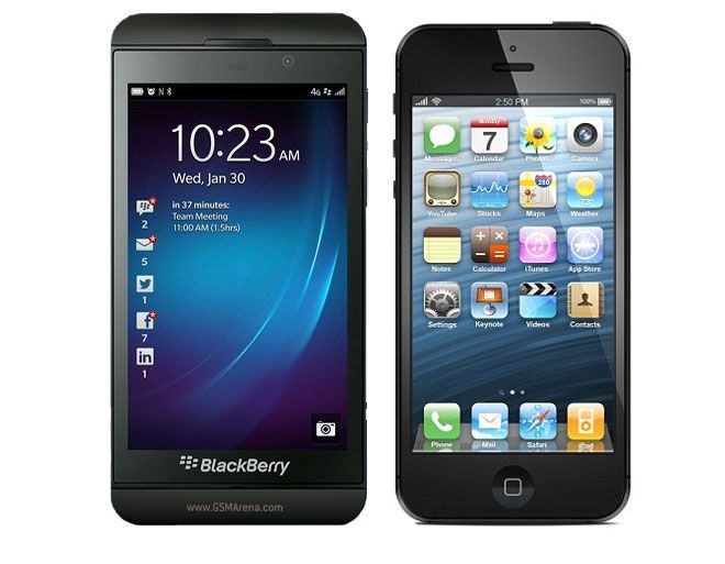 Blackberry Z10 iPhone 5