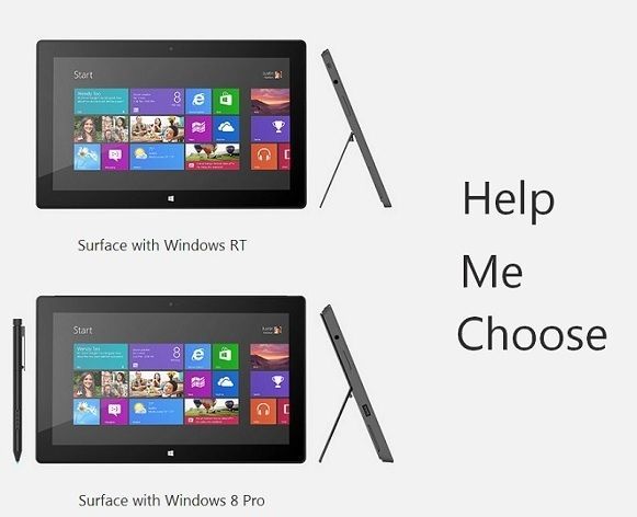 Surface Pro vs Surface RT.
