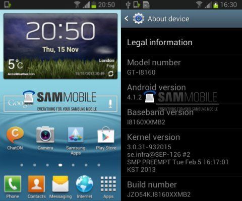 Samsung Galaxy Ace 2 con Android 4.1.2