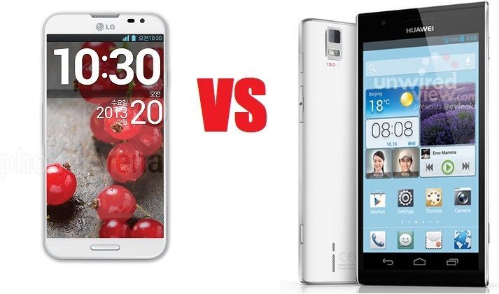 LG Optimus G Pro vs Huawei Ascend P2