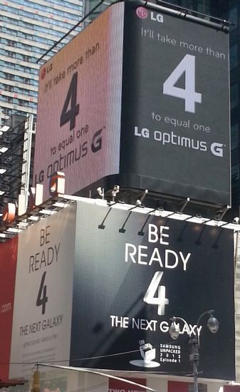 LG Optimus G Pro en Times Square