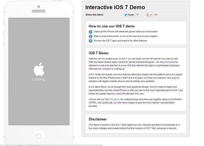 Probar iOS 7 gratis y online