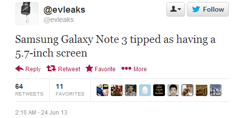 Samsung Galaxy Note 3 con pantalla de 5,7 pulgadas