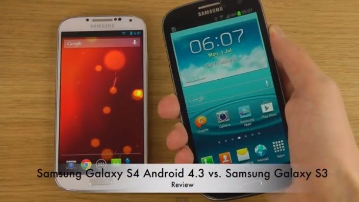 Samsung Galaxy S3 vs Samsung Galaxy S4 bajo Android 4.3
