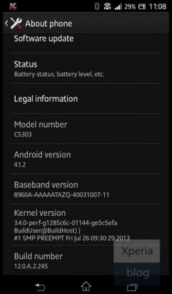Sony Xperia SP se actualiza, pero no a Android 4.2.2