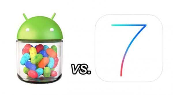 iOS 7 vs Android 4.3. Jelly Bean 