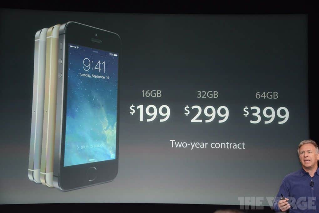 Precios del iPhone 5S