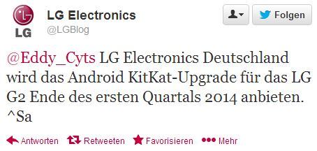 LG G2 se actualizará a Android 4.4 KitKat en marzo