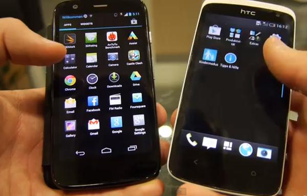 Motorola Moto G vs HTC Desire 500 en vídeo