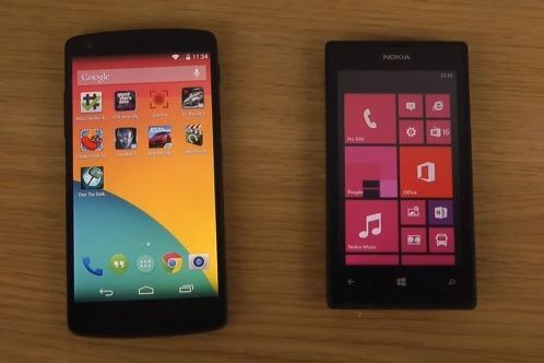 Nexus 5 con Android 4.4 vs Nokia Lumia 520 con Windows Phone 8