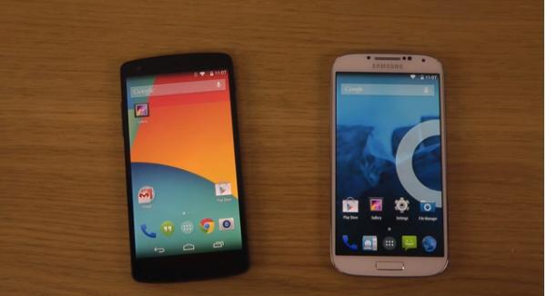 Samsung Galaxy S4 con Android 4.4 vs Nexus 5 con Android 4.4.2