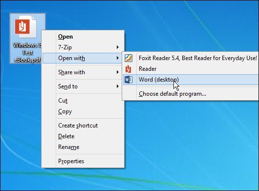 Cambiar asociación de archivos en Windows 8.1