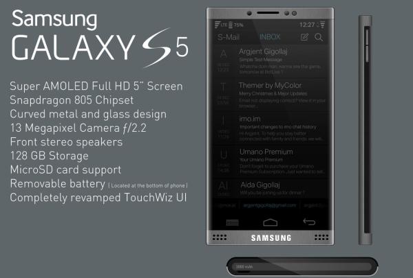 Samsung Galaxy S5, otros espectacular diseño con especificaciones realistas