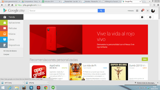 Nexus 5 rojo disponible en Google Play España