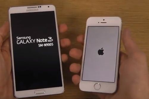 Galaxy Note 3 con Android 4.4 vs iPhone 5S con iOS 7.1
