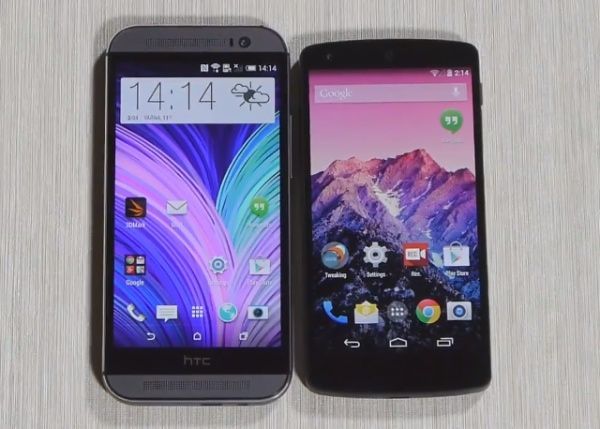 HTC One M8 vs Nexus 5, comparativa en vídeo
