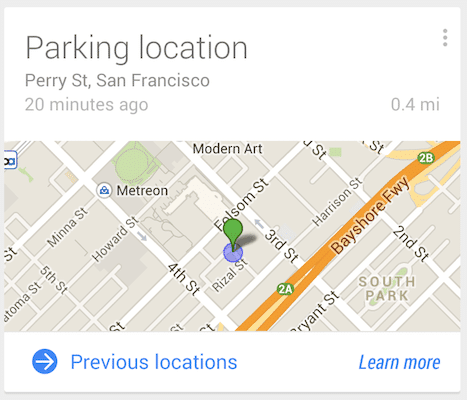 Cómo encontrar tu coche con Google Now