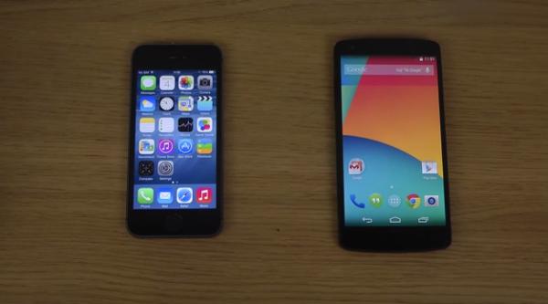 iPhone 5S con iOS 8 vs Nexus 5 con Android 4.4.3, test de velocidad