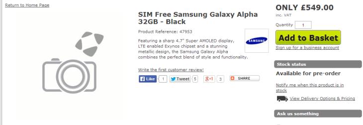El precio del Samsung Galaxy Alpha ha sido desvelado