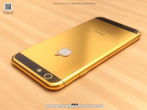 Un iPhone 6 muy dorado y brillante