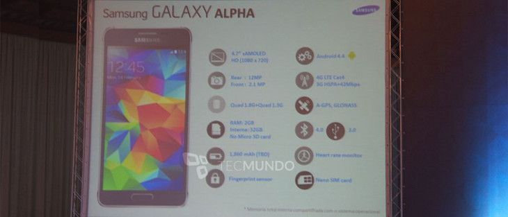 Samsung Galaxy Alpha, confirmadas todas las especificaciones y fecha de lanzamiento
